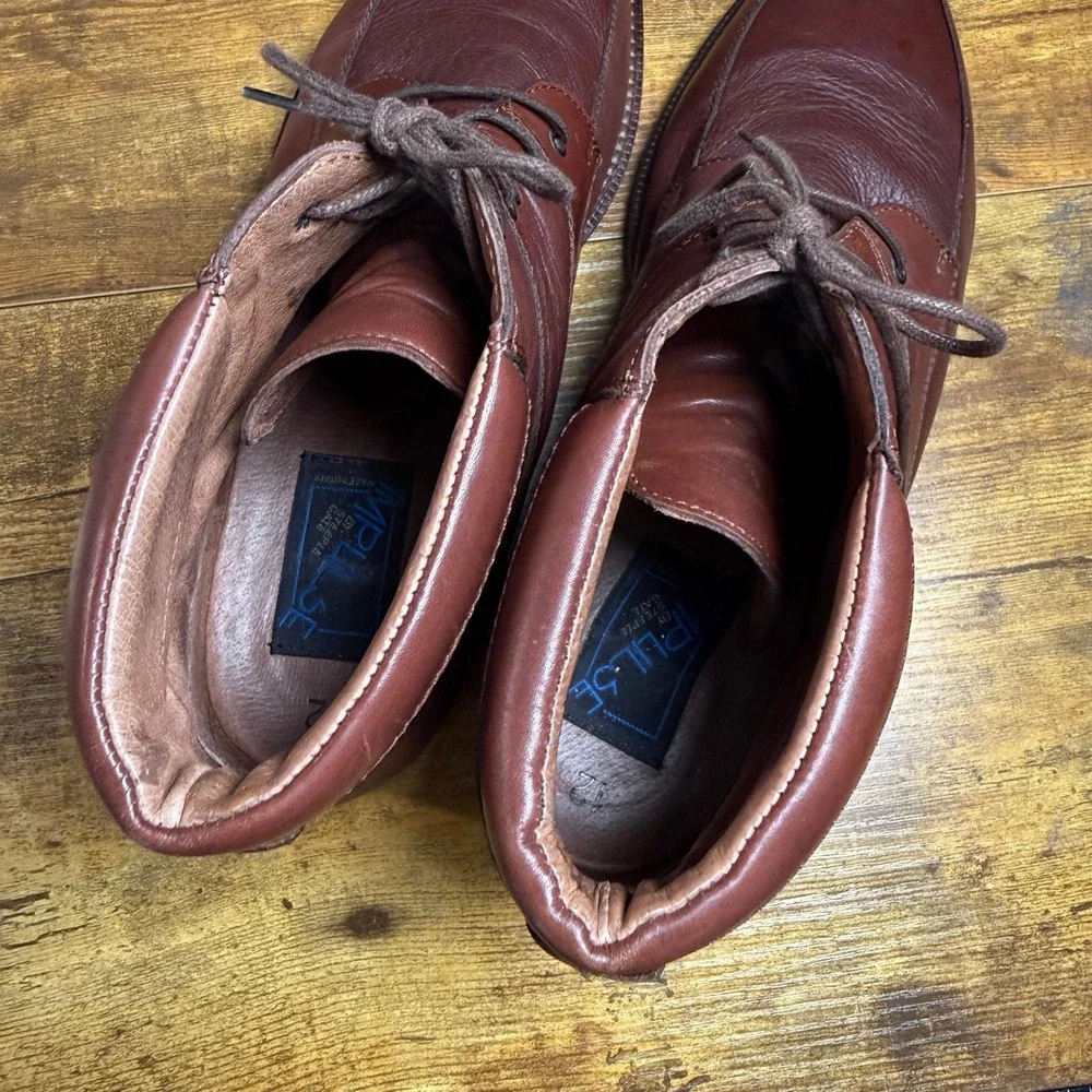 Impulse Steeple Gate 06 97 Brown Leather Ankle Moc Toe Boots Mens 12